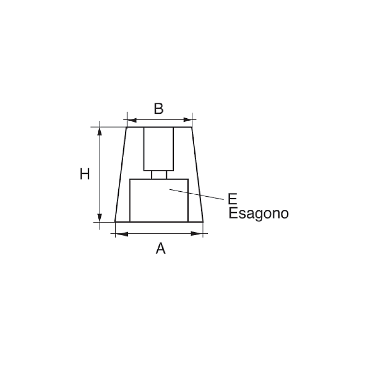 ΑΝΟΔΙΟ ΑΞΟΝΑ Φ50MM ΚΩΝΙΚΟ ΕΞΑΓΩΝΟ