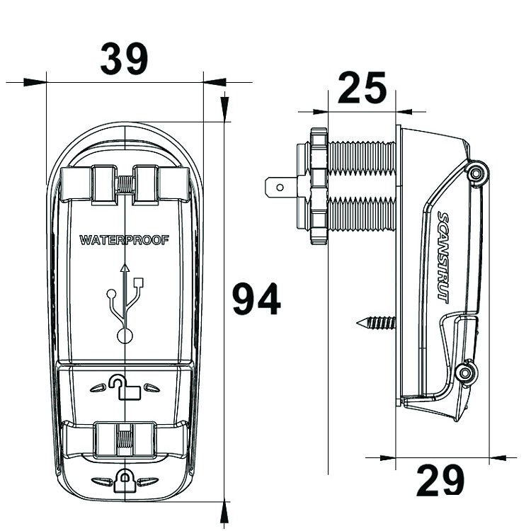 ΠΡΙΖΑ USB ΔΙΠΛΗ 12/24V 2Χ2.1Α ROKK