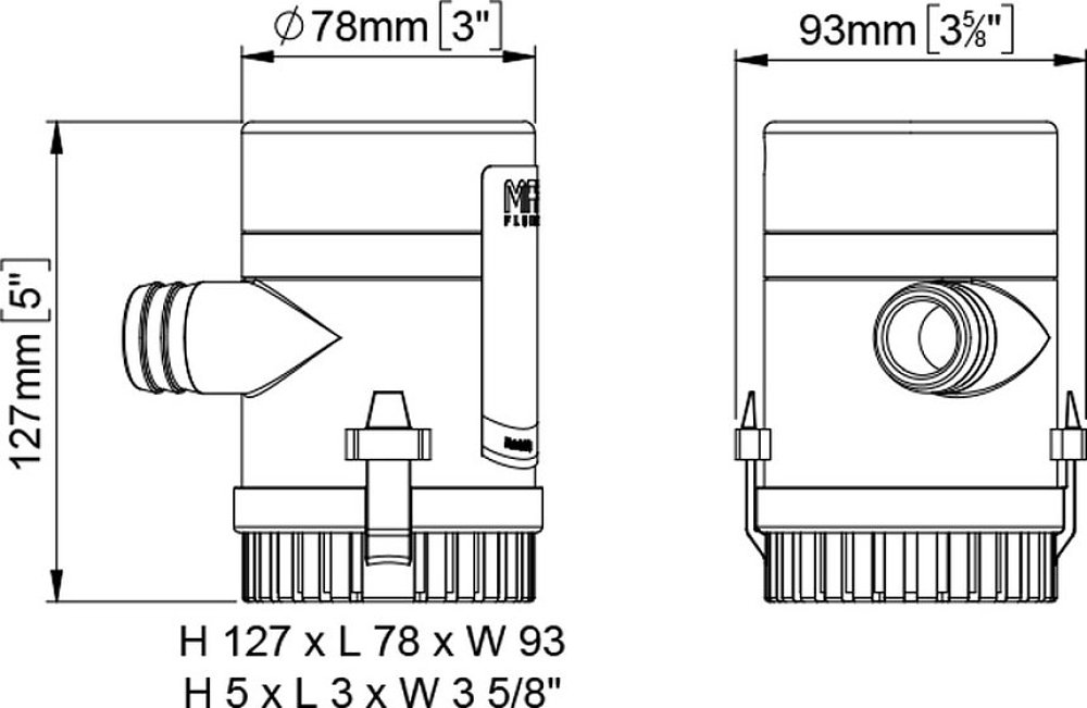 ΑΝΤΛΙΑ ΣΕΝΤΙΝΑΣ 63L/ΜΙΝ 12V UP1000 MARCO