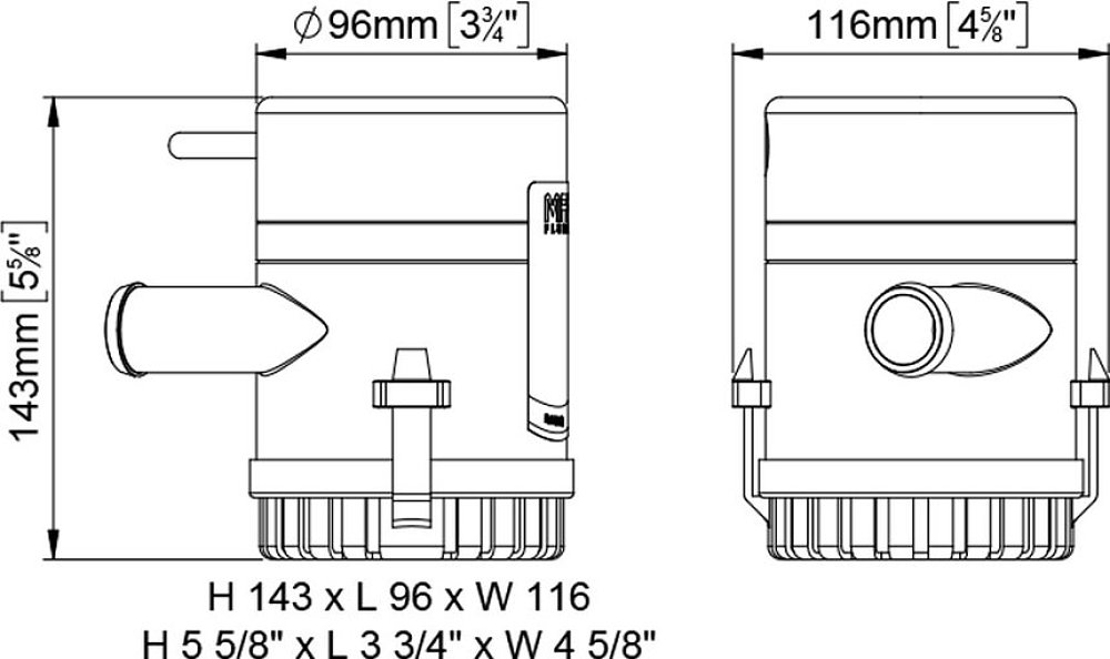 ΑΝΤΛΙΑ ΣΕΝΤΙΝΑΣ 95L/ΜΙΝ 12V UP1500 MARCO