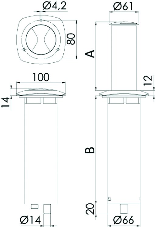 ΦΩΤΙΣΤΙΚΟ LED 140-222ΜΜ 12/24V ΕΠΙΤΡΑΠΕΖΙΟ POP-OUT INOX