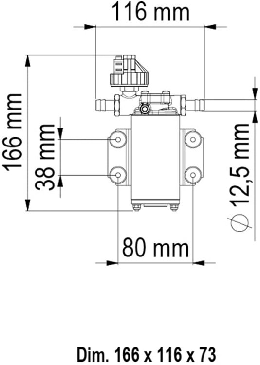 ΑΝΤΛΙΑ ΠΡΕΣΟΣΤΑΤΙΚΗ 10,0LPM 22PSI 12/24V UP2/A MARCO*