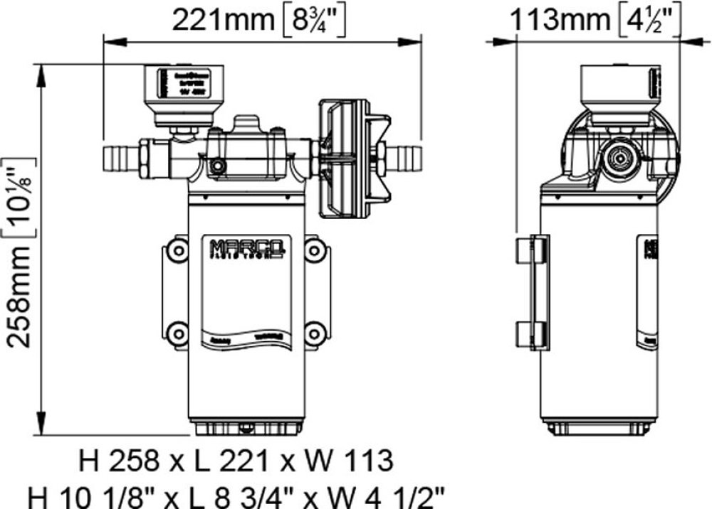 ΑΝΤΛΙΑ ΠΡΕΣΟΣΤΑΤΙΚΗ 36LPM 36PSI 12/24V UP12/E MARCO