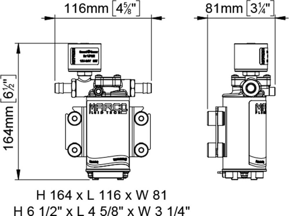 ΑΝΤΛΙΑ ΠΡΕΣΟΣΤΑΤΙΚΗ 12,0LPM 29PSI 12/24V UP2/E MARCO