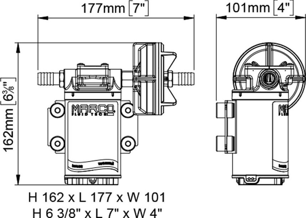 ΑΝΤΛΙΑ ΠΕΡΙΣΤΡΟΦΙΚΗ 15LPM 12V ΠΟΣΙΜΩΝ ΥΓΡΩΝ UPX MARCO