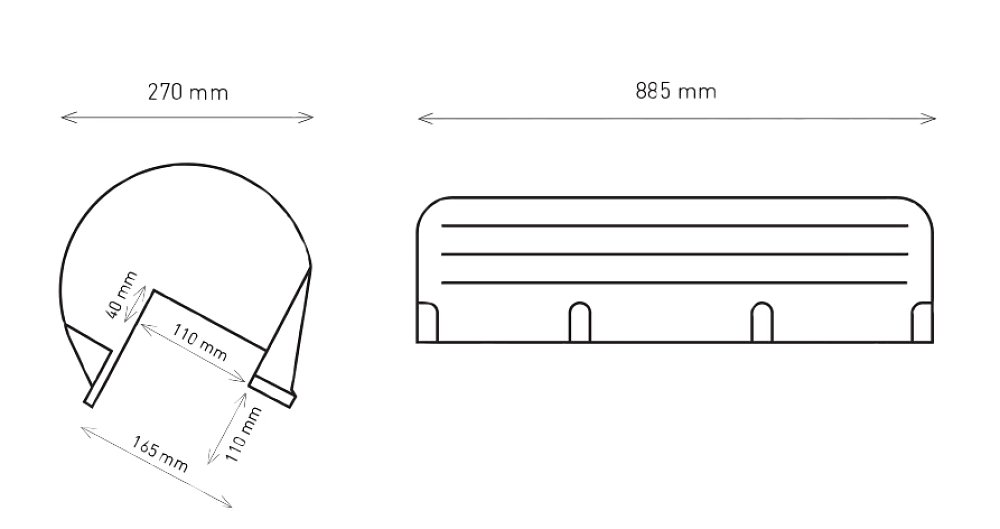 ΜΠΑΛΟΝΙ NTOKOY 27X88,5CM ΛΕΥΚΟ PANTALAN