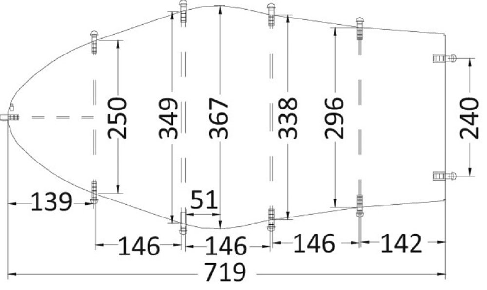 ΚΑΛΥΜΜΑ ΣΚΑΦΟΥΣ ΜΕ ΚΟΝΣΟΛΑ 580/650X250CM 300D ΓΚΡΙ
