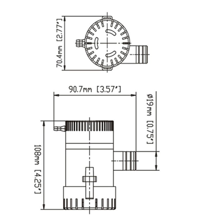 ΑΝΤΛΙΑ 750GPH 24V ΤΥΠΟΥ RULE SEAFLO