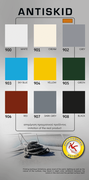 ΧΡΩΜΑ ΑΝΤΙΟΛΙΣΘΗΤΙΚΟ ANTISKID 900 ΛΕΥΚΟ 900 Α+Β 0,75LT