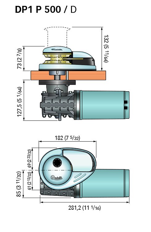 ΕΡΓΑΤΗΣ ΑΓΚΥΡΑΣ PRINCE 500W 12V 6MM DP1P ΜΕ ΤΥΜΠΑΝΟ QUICK