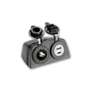 ΠΡΙΖΑ ΡΕΥΜΑΤΟΛΗΠΤΗ & ΔΙΠΛΗ ΘΥΡΑ USB A/C ΕΞΩΤΕΡΙΚΗ ΜΑΥΡΗ