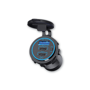 ΠΡΙΖΑ USB ΜΕ 3 ΘΥΡΕΣ 12/24V TYPE-A(18W) & 2XTYPE-C(20W+20W)