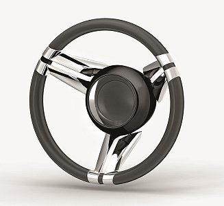 ΤΙΜΟΝΙ 350ΜΜ REX LTHR SS316 - LOGO ISOTTA