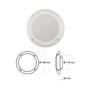 ΗΧΕΙΑ 150ΜΜ 60W 2 ΔΡΟΜΩΝ ΛΕΥΚΑ