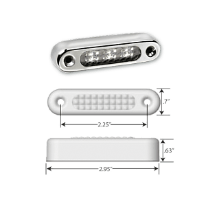 ΦΑΝΑΡΙ ΥΠΟΒΡΥΧΙΟ LED ΜΠΛΕ 75X16MM 12V ΟΡΙΖΟΝΤΙΟ ΙΝΟΧ*