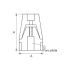 ΑΝΟΔΙΟ ΑΞΟΝΑ RADICE 45Χ75MM ΠΟΛΥΓΩΝΟ