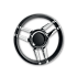 ΤΙΜΟΝΙ 350ΜΜ POLARIS ΜΑΥΡΟ ΔΕΡΜΑ/ΙΝΟΧ ISOTTA