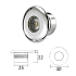 ΠΛΑΦΟΝΙΕΡΑ 3 LED 40ΜΜ 3W 12/24V ΧΩΝΕΥΤΗ ΙΝΟΧ